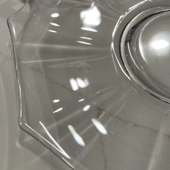 Vintage Fostoria -  Clear- Uranium Platter - Picture 3 of 7